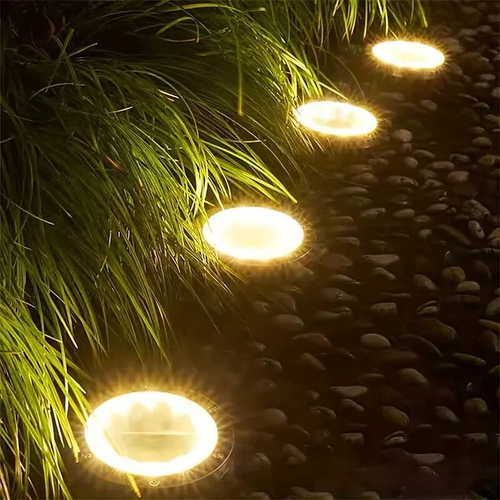 Outdoor Stainless Steel Solar Path Lights Waterproof LED Ground Deck Lights