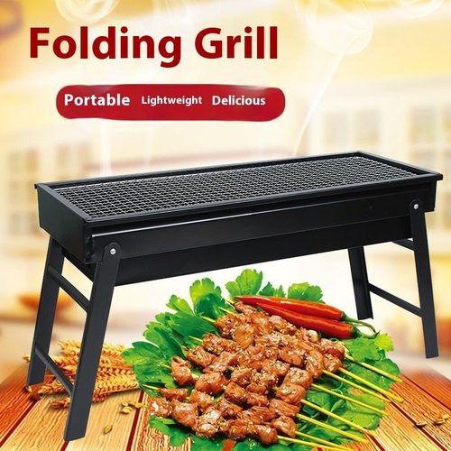 Barbecue Outdoor Charcoal Grill Portable Barbecue Grill Outdoor Camping Patio Large Iron Charcoal Grill for Backyard Portable BBQ with Drawable Charcoal Drawer