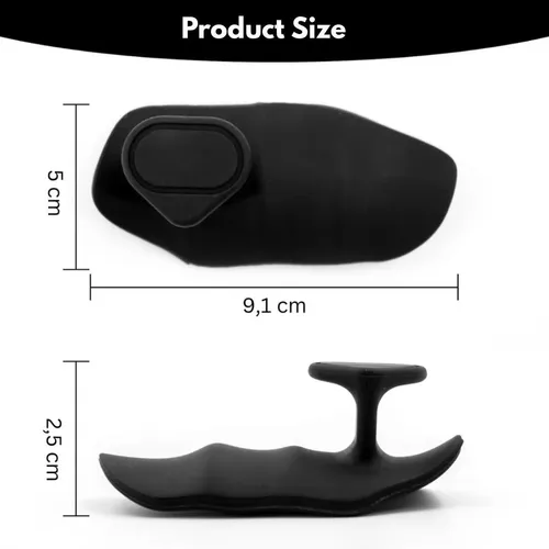 Anti-Slip Ergonomic Hand Grips (1 Pair) - Black Color