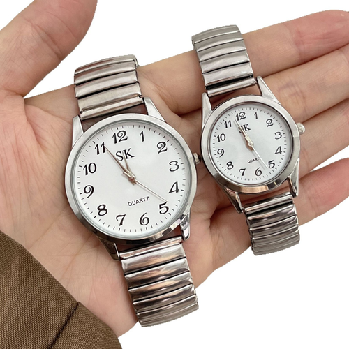Digital spring steel quartz watch