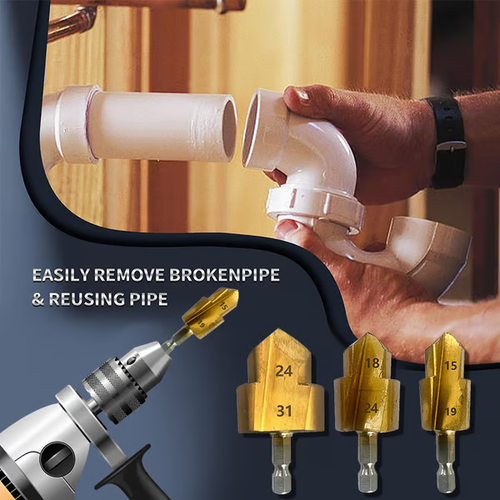 🔥Heavy Duty Pipe Reaming Drill Bits(3PCS)