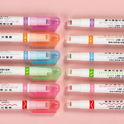 🌈6 color Curve Highlighter Pen🔥🔥💖BEST GIFTS FOR KIDS