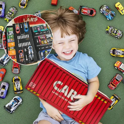 48 Piece Car Toy Gift Set Alloy Cars Racecars In Shipping Container