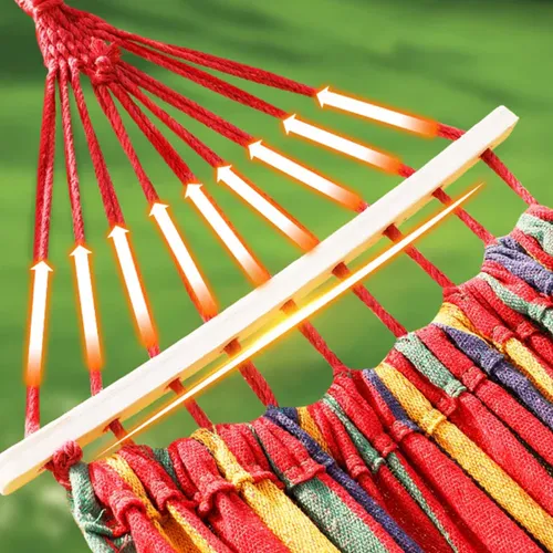 Reinforced & Multi-Person Striped Hammock