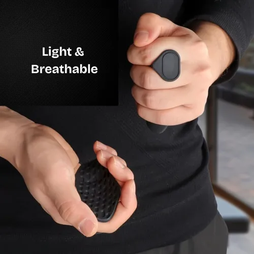 Anti-Slip Ergonomic Hand Grips (1 Pair) - Black Color