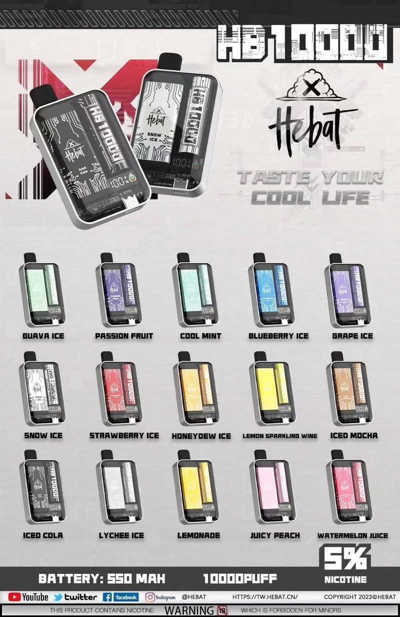 HEBAT拋棄式電子煙 大容量搭配穩定輸出，外出與輪換更順手