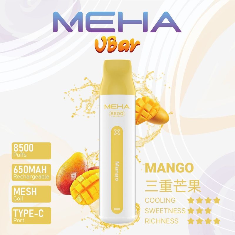MEHA拋棄式電子煙 8500口搭配輕薄便攜，口感節奏更容易掌握