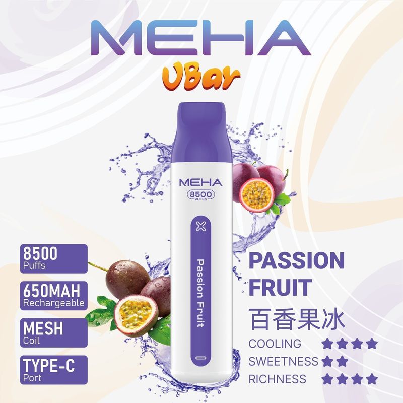 MEHA拋棄式電子煙 8500口搭配輕薄便攜，口感節奏更容易掌握