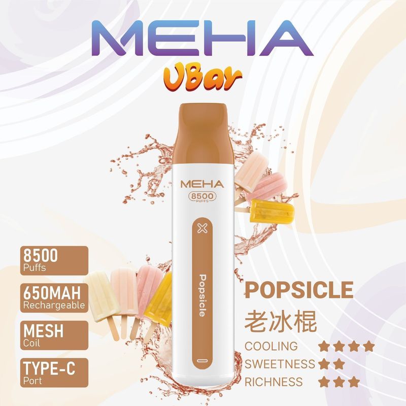 MEHA拋棄式電子煙 8500口搭配輕薄便攜，口感節奏更容易掌握
