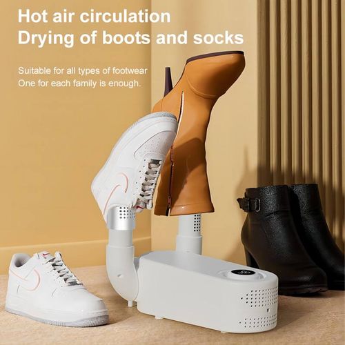 Smart timed shoe dryer, household constant temperature portable foldable dual use warm air dryer and shoe dryer