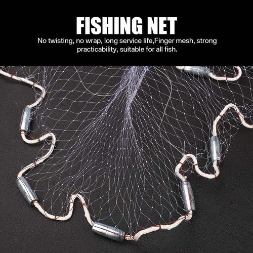 Ringless cast net, traditional cast net, hand-thrown net, fishing line cast net, swivel net, fishing net, fishing gear.