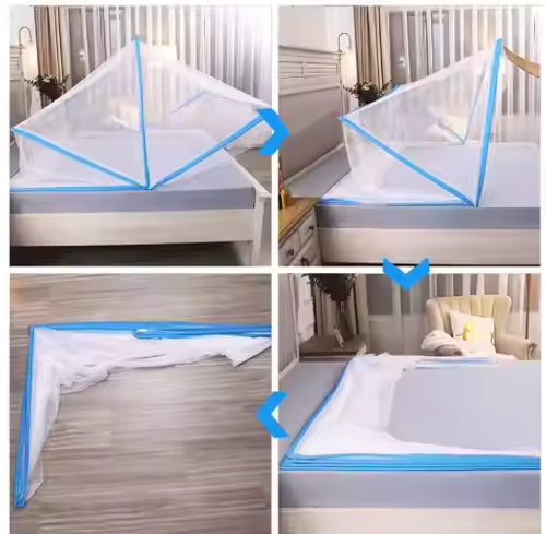 Foldable mosquito net, no installation required, convenient for home use.