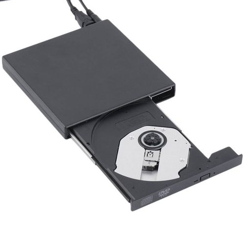 External CD DVD Drive USB 2.0 Slim Portable CD Reader High Speed ​​DVD Writer for Laptops and Desktop PCs  Windows OS & MacBook Pro Black