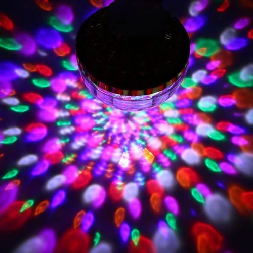Three-color rotating magic ball bulb mini projector light party DJ disco ball family party KTV disco ball light dance