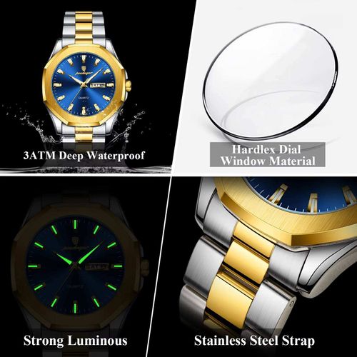 Blue stylish and luxurious men's watch
