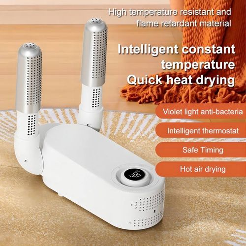 Smart timed shoe dryer, household constant temperature portable foldable dual use warm air dryer and shoe dryer