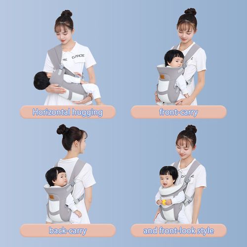 Ergonomic, high-quality cotton baby carrier, front and back carrying positions, baby sling wrap, travel carrier bag.