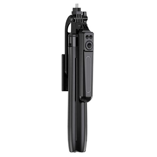 Ultra  compact foldable selfie stick with four  corner panoramic shooting, 360 degree rotation, and an upward retractable design, 1.8 meters long.