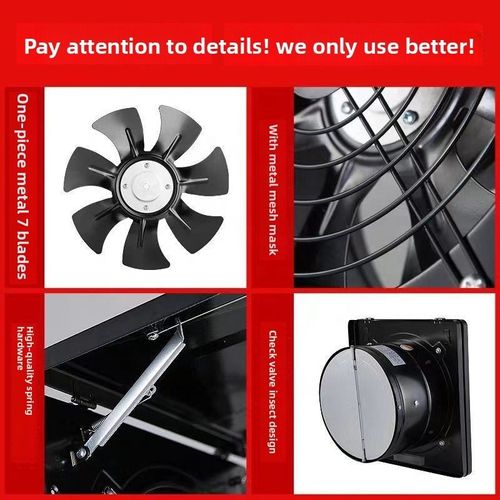 10-Inch 100W Wall-Mounted Electric Exhaust Fan with Flip-Open Shutter (3000 RPM) – Suitable for Home and Kitchen