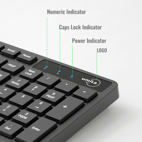 ROSEKEYSB Wireless Keyboard and Mouse Combo    Ergonomic Design with Silent Click, Suitable for Home Office PCs and Laptops