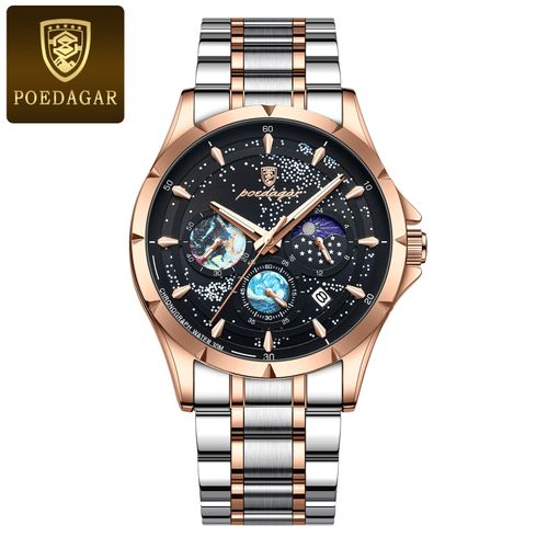 Swiss brand new multi-functional luminous men's waterproof quartz watch