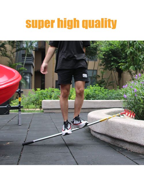 BURMONG 13.8 FT Telescoping Fruit Picker Pole with Soft Basket, Long Reach Tree Fruit Harvester Tool for Apple, Mango, Orange & More, Extendable Fruit Picking Tool for Garden Orchard