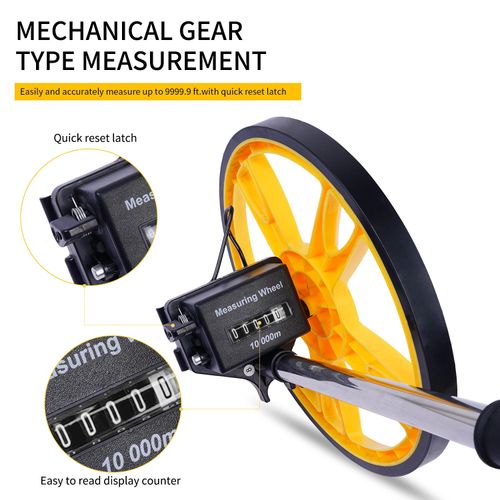 Measuring Instrument  Rolling Distance Measuring Wheel with Counter  Digital Length Measuring Wheel