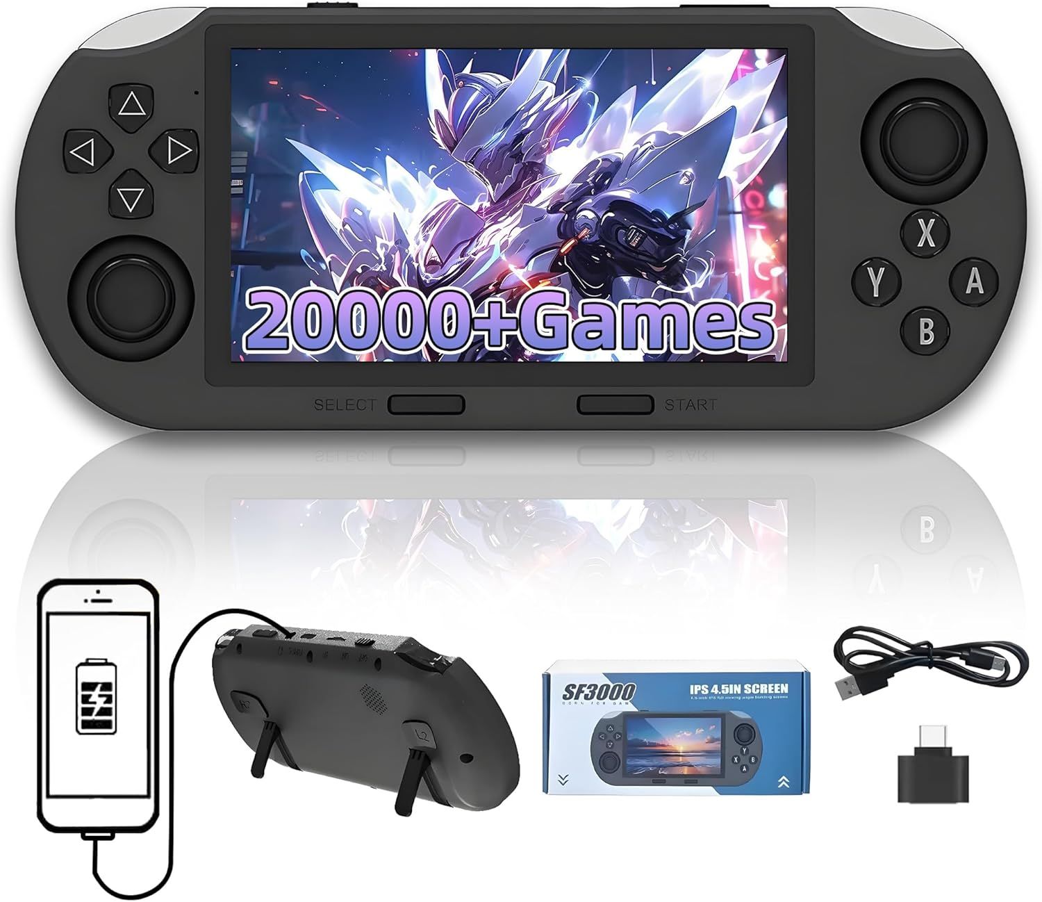 SF3000 retro handheld game console, with over 20,000 games.