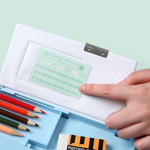 Pop Up Multifunction Pencil Case, Cute Cartoon Pen Box Organizer Stationery with Calculators, Sharpener, Schedule, School Supplies, Best Birthday Gifts for Kids Teens