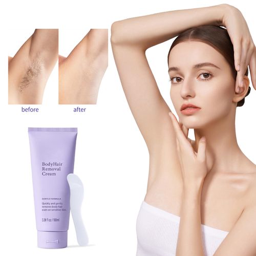 Fast and gentle body hair removal cream for women and men, whitening and smoothing.