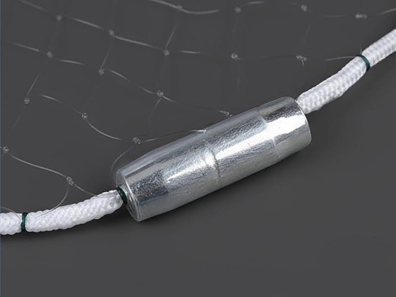 Ringless cast net, traditional cast net, hand-thrown net, fishing line cast net, swivel net, fishing net, fishing gear.