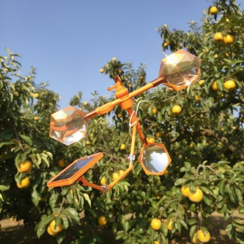 Bird repellent solar-powered large-capacity bird repelling device with 360-degree reflective wind-driven rotation.