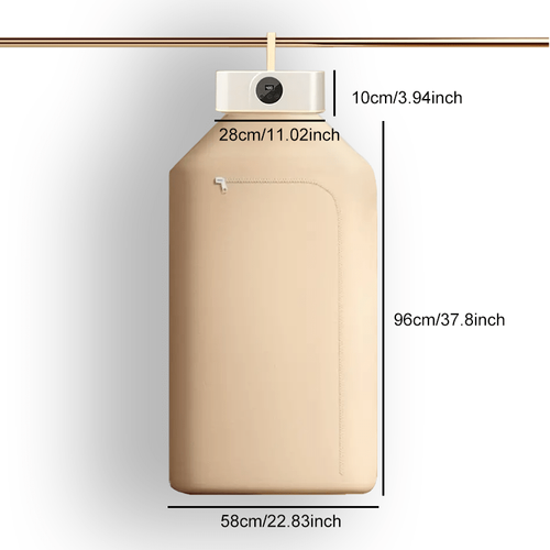 Portable clothes dryer, household hanging dryer, with display screen, 480 minute smart timer, 360° circulating hot air drying, equipped with drying cover, constant temperature system to prevent damage to clothes, and foldable.