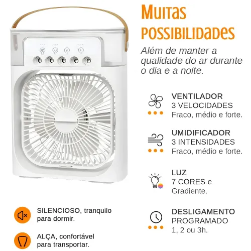 Mini Portable Air Conditioner with 3 Speeds, Cooling Mist, Personal Air Cooler, Cooling Fan, Evaporative Mini Air Conditioner