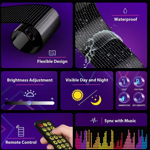 Dynamic animated vehicle demon LED flexible evil eye car headlights