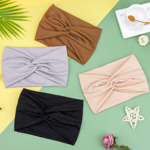 Limited-time🔥55%OFF🔥4 Pack Wide Knotted Turban Headbands for Women