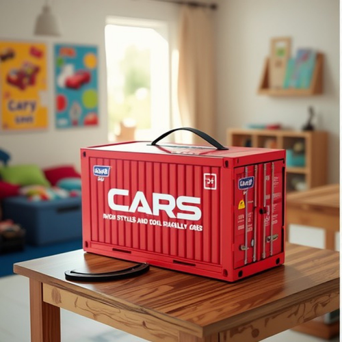 48 Mini Pull-Back Cars with Built-In Garage Set