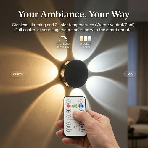Artistic Sunflower Wireless Motion Sensor Wall Light