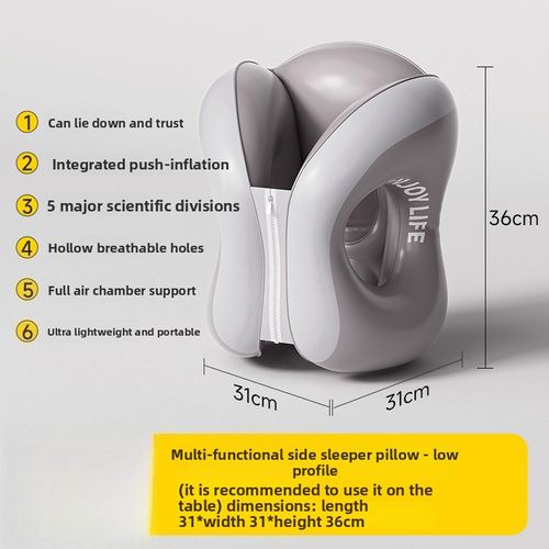 New Inflatable Neck Protection Pillow & Back Support Cushion, Portable Foldable Ideal for Office & Travel