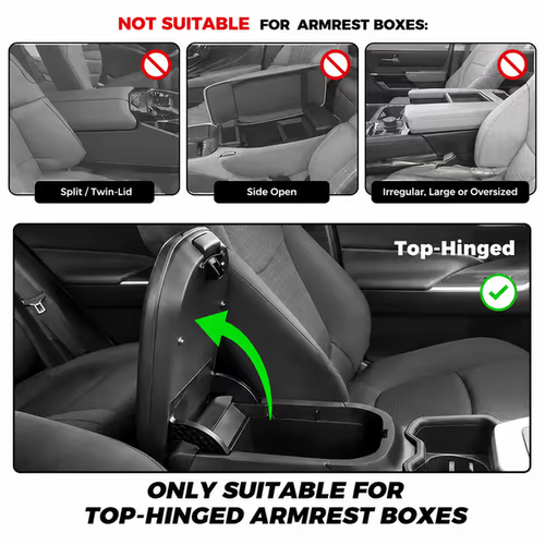 Hot Sale🔥60%OFF🔥🏆Multifunctional PU Leather Car Armrest Box Mat(black only)