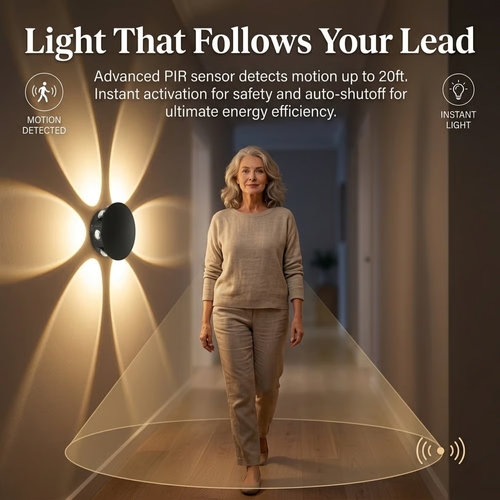 Artistic Sunflower Wireless Motion Sensor Wall Light
