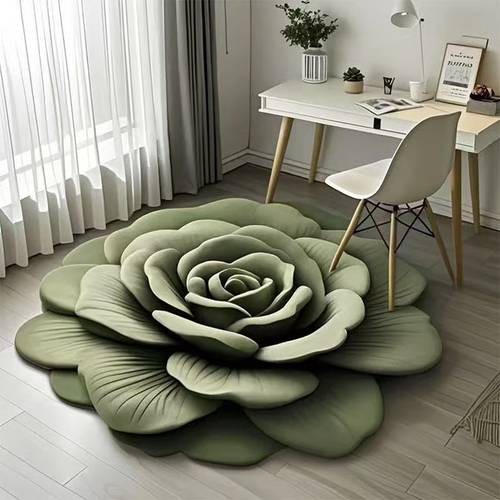 Floral Plush & Diatomaceous Earth Floor Mat