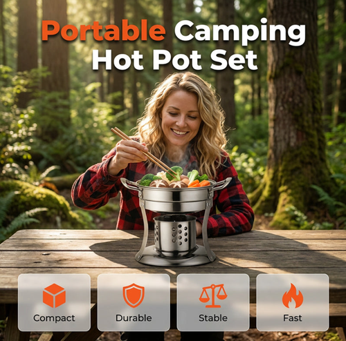 Portable Alcohol Stove for Camping & Hot Pot