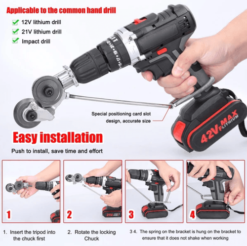 Electric drill plate cutter