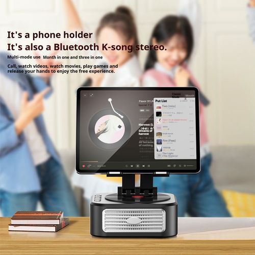 Hot Sale🔥60%OFF🔥360° Rotation Foldable Desk Tablet Stand Holder Table Smartphone Mount with Wireless Bluetooth Speaker Stereo USB Sound Box