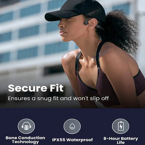 HS1 Wireless Bone Conduction Headphones - Open-Ear, Stereo Sound, Perfect for Sports & Running