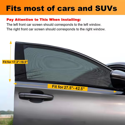 Hot Sale🔥60%OFF🔥Car Anti‑Mosquito Screen（Net）, 4 Pack Car Sunshade Curtain, Mosquito Net For Car Glass, Privacy Window Mesh