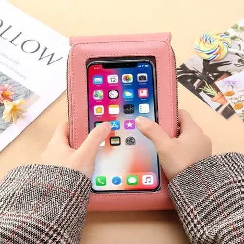 Limited-time🔥60%OFF🔥🎁Women's Touch Screen Mobile Phone Messenger bag🤩（Dark Pink）