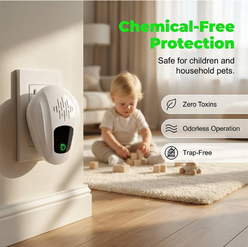 Ultrasonic rodent and mosquito repellent device – no killing required! 🚫🐭