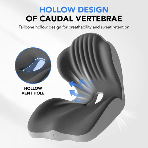 Ergonomic Memory Foam Seat Cushion, Supportive, Relieves Pain, Portable for Office, Car & Home, Ideal Gift